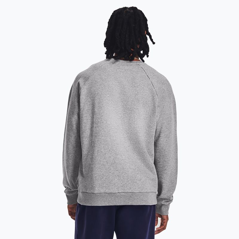 Bluza męska Under Armour Rival Fleece Crew castlerock light heather/white 3