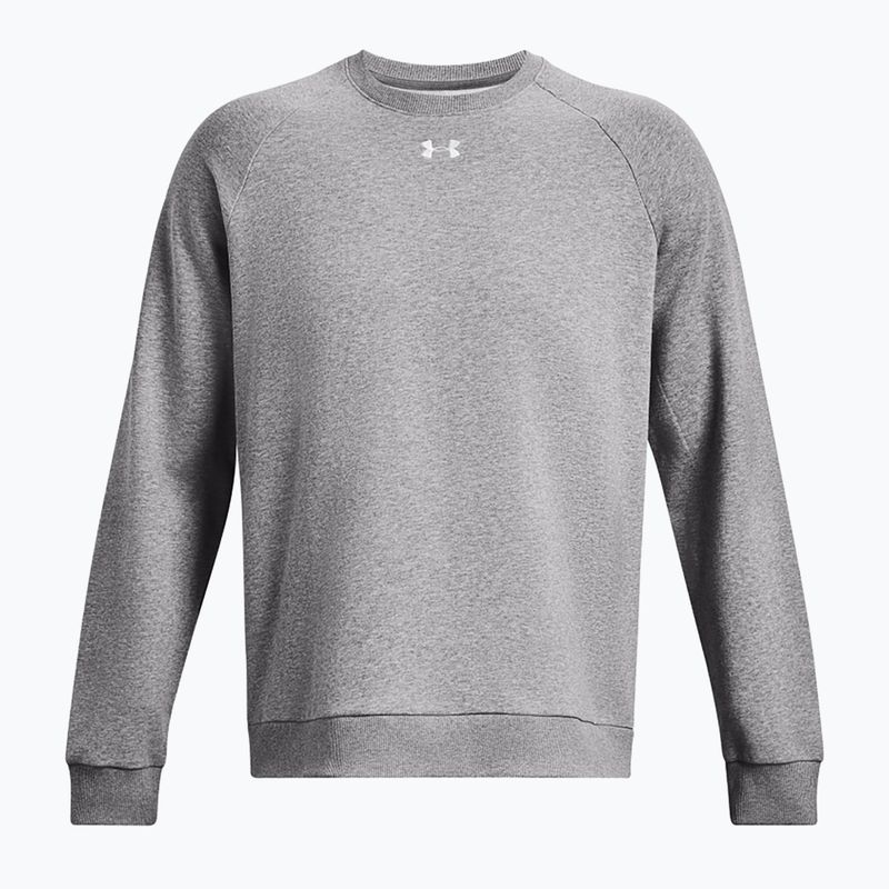 Bluza męska Under Armour Rival Fleece Crew castlerock light heather/white 5