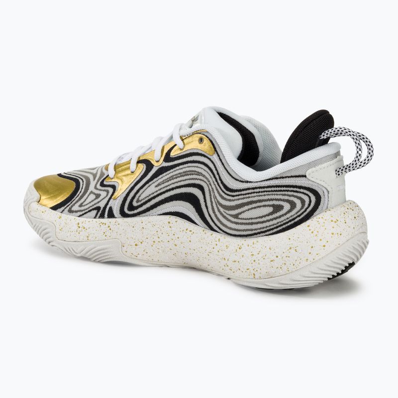 Buty do koszykówki Under Armour Spawn 6 white/black/metallic gold 3