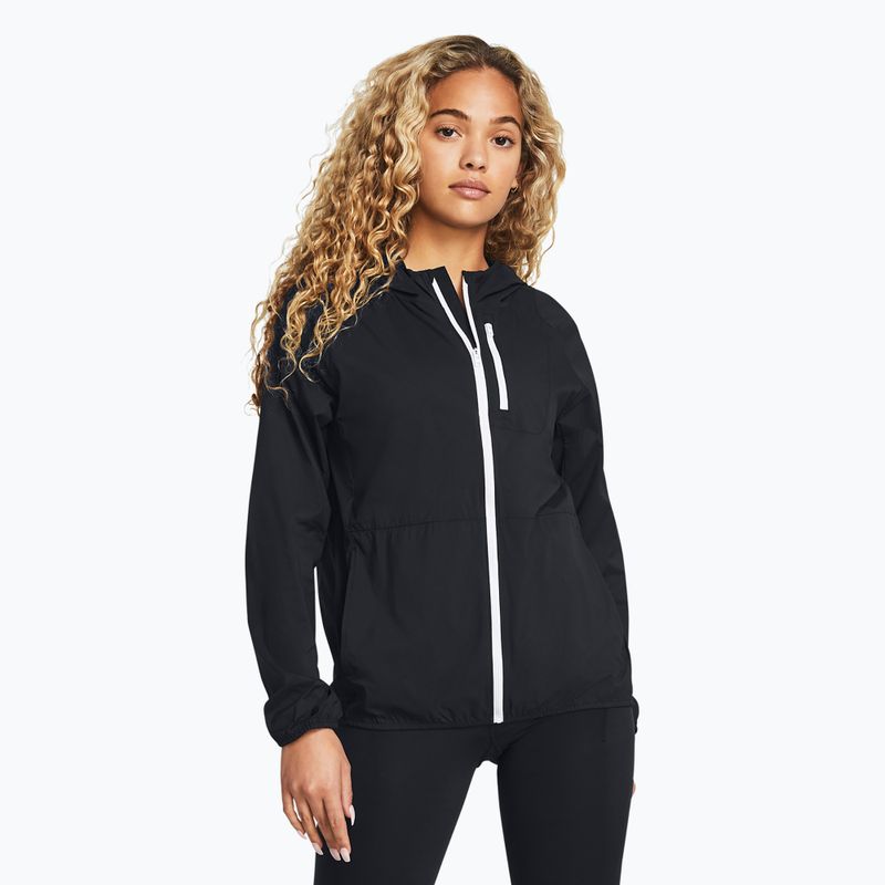 Kurtka do biegania damska Under Armour Phantom Windbreaker black/white/white