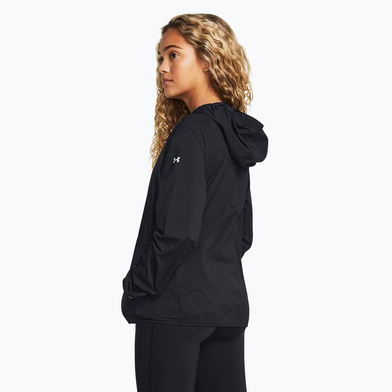 Kurtka do biegania damska Under Armour Phantom Windbreaker black/white/white 2