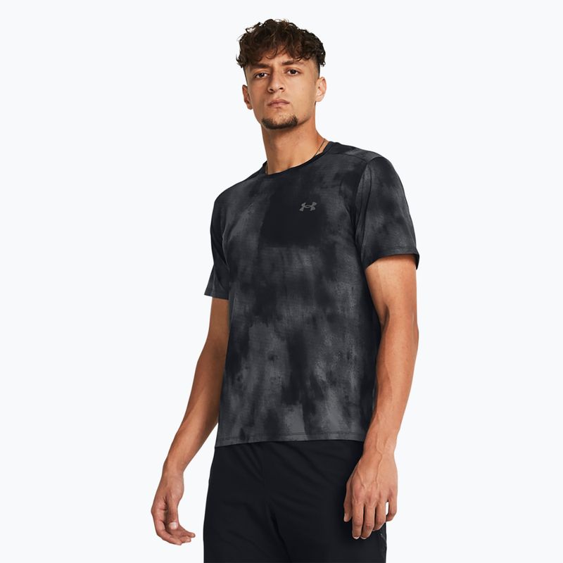 Tank top do biegania męski Under Armour Laser Wash black/castlerock/ reflective