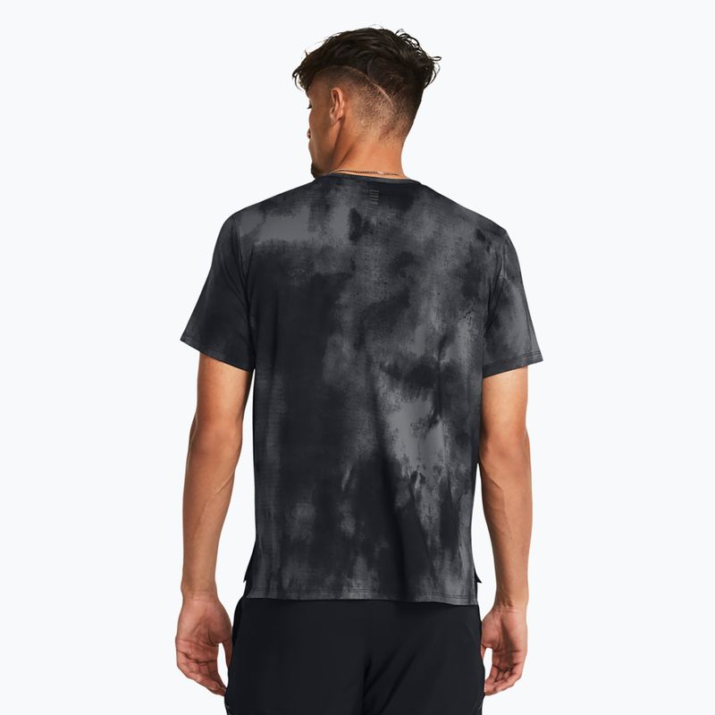 Tank top do biegania męski Under Armour Laser Wash black/castlerock/ reflective 2