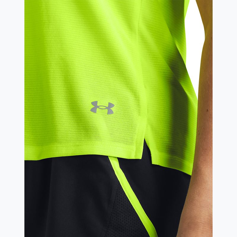 Koszulka do biegania damska Under Armour Launch high vis yellow/reflective 3
