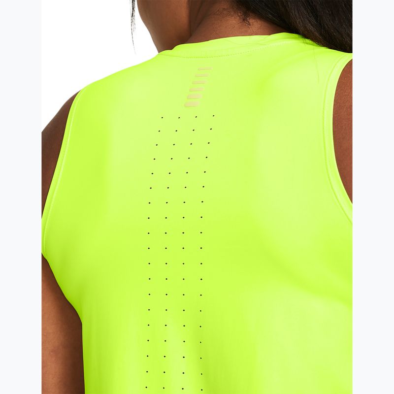 Tank top do biegania damski Under Armour Launch Elite Tank high-vis yellow/reflective 3