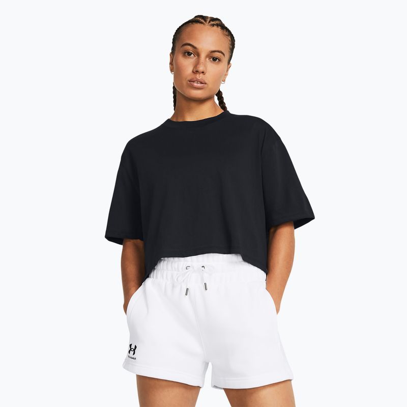 Koszulka treningowa damska Under Armour Campus Boxy Crop black/white