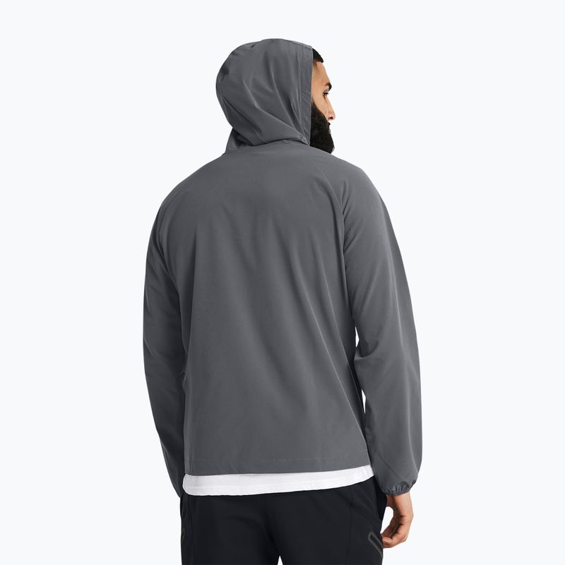 Kurtka męska Under Armour Stretch Woven Windbreaker pitch gray/black 2