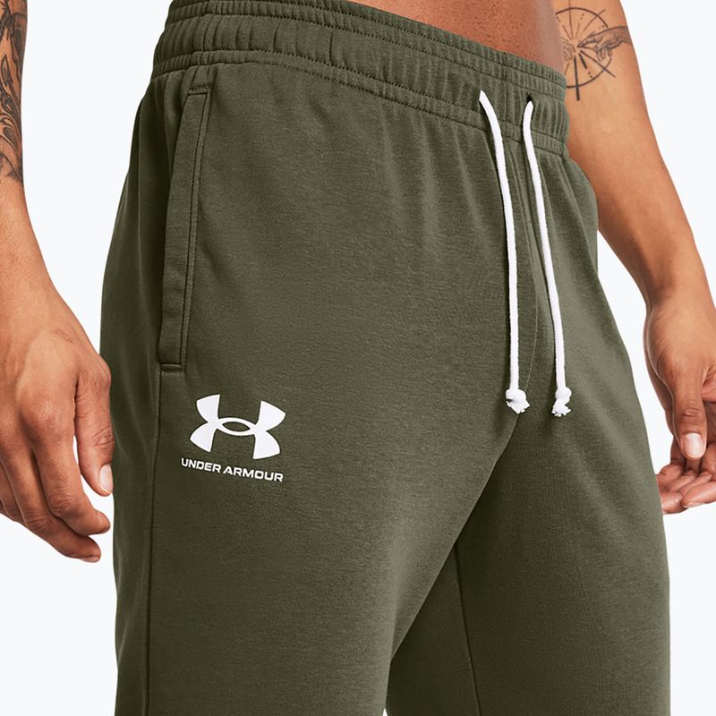 Spodnie męskie Under Armour Rival Terry Jogger marine od green/onyx white 4