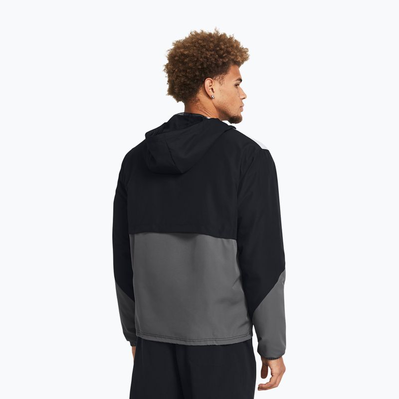 Kurtka treningowa męska Under Armour Legacy Windbreaker black/castlerock/ castlerock 2