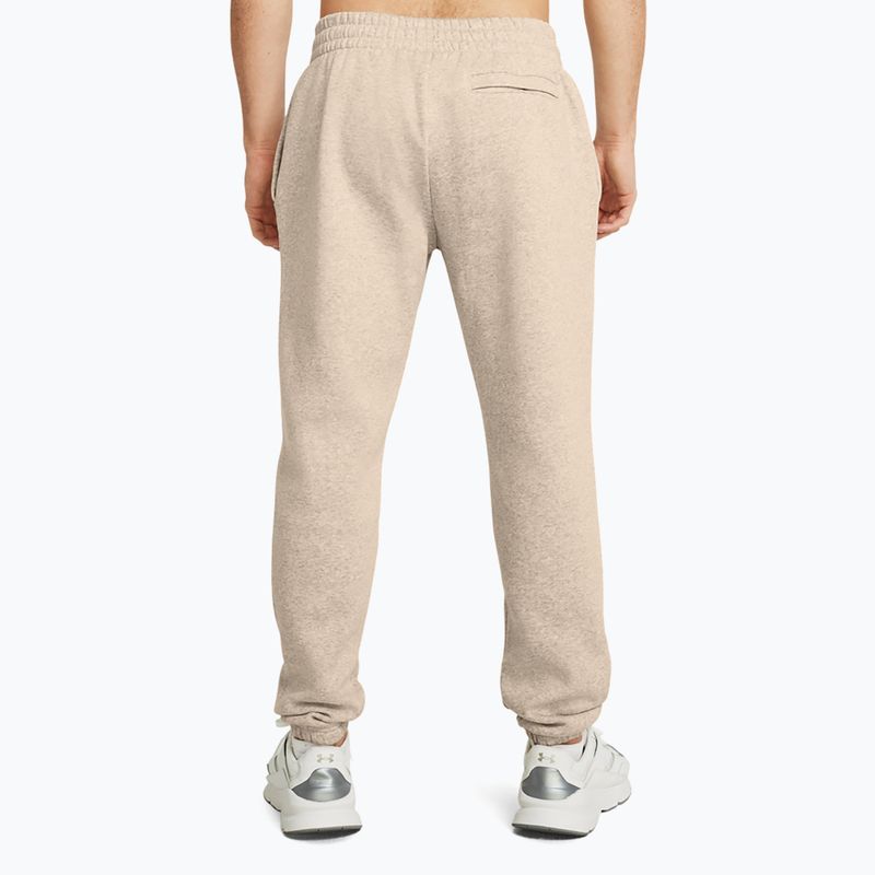 Spodnie treningowe męskie Under Armour Essential Fleece Joggers timberwolf taupe light hthr/timberwolf taupe 3