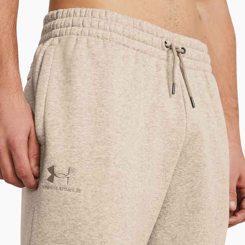 Spodnie treningowe męskie Under Armour Essential Fleece Joggers timberwolf taupe light hthr/timberwolf taupe 4