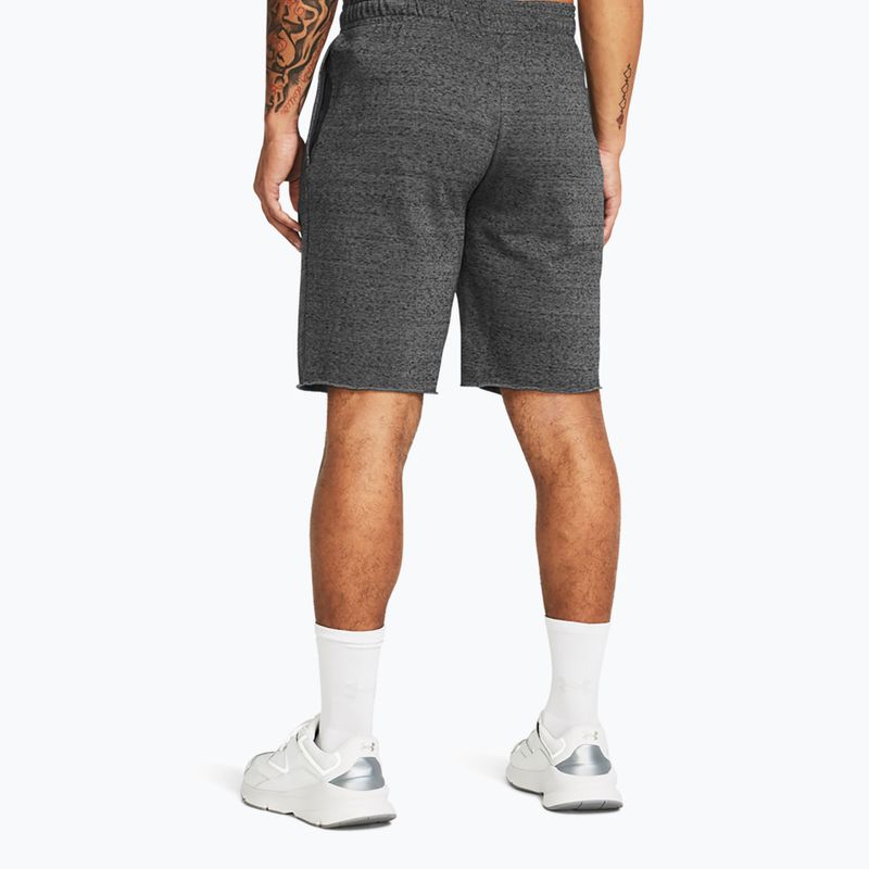 Spodenki treningowe męskie Under Armour Rival Terry castlerock light heather/onyx white 3