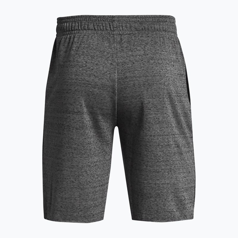 Spodenki treningowe męskie Under Armour Rival Terry castlerock light heather/onyx white 6