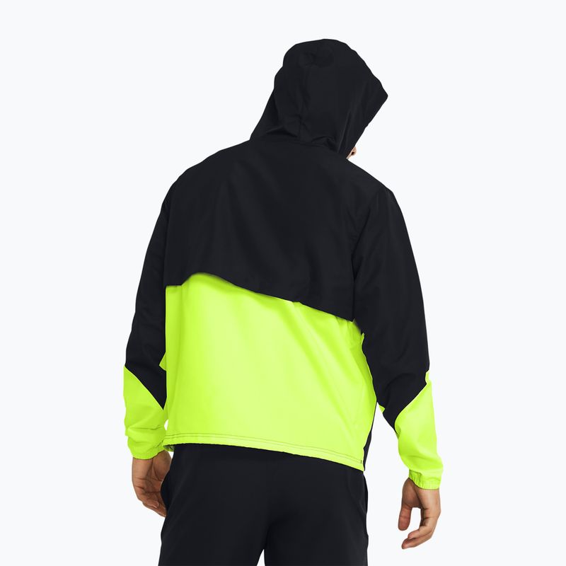 Kurtka treningowa męska Under Armour Legacy Windbreaker black/high-vis yellow/black 2