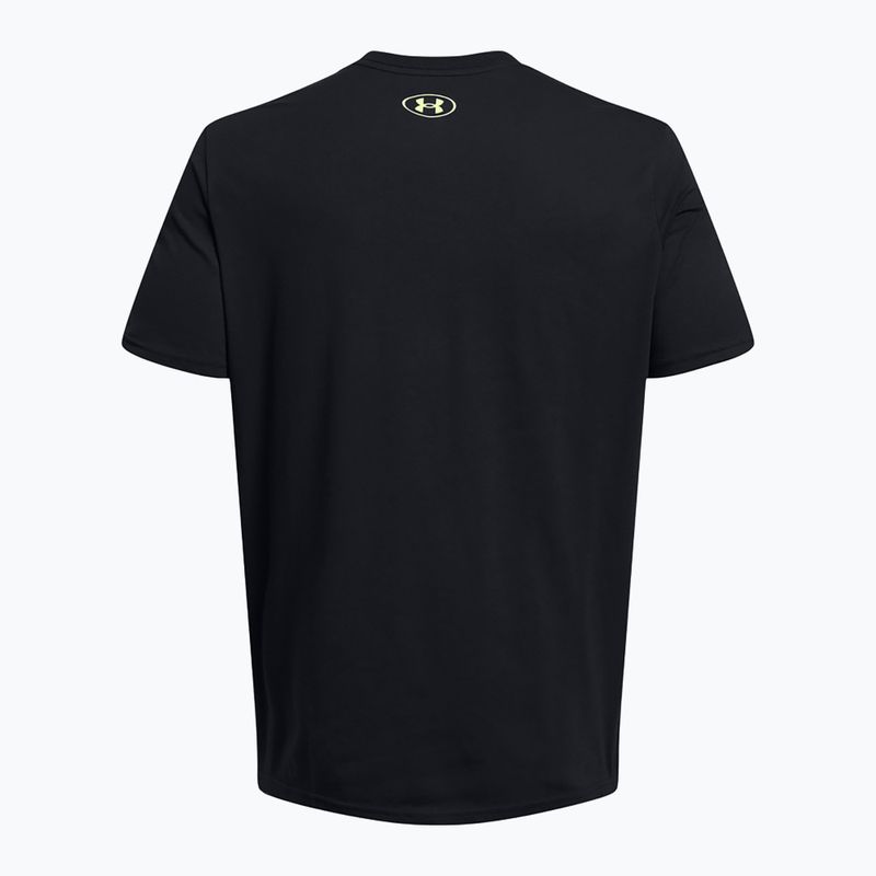 Koszulka męska Under Armour Boxed Sportstyle black/high vis yellow 4