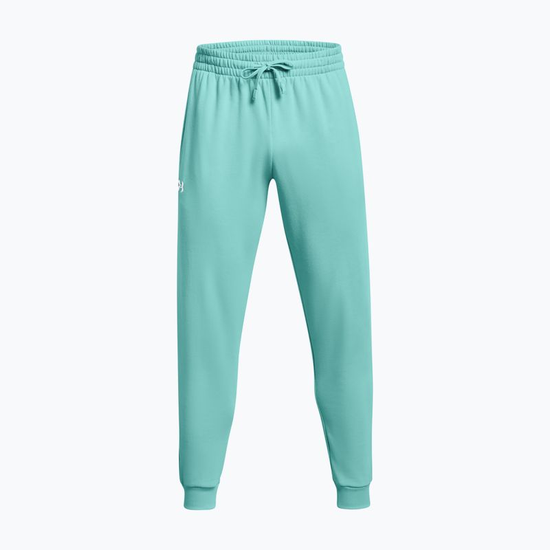 Spodnie męskie Under Armour Rival Fleece Joggers radial turquoise/white 6