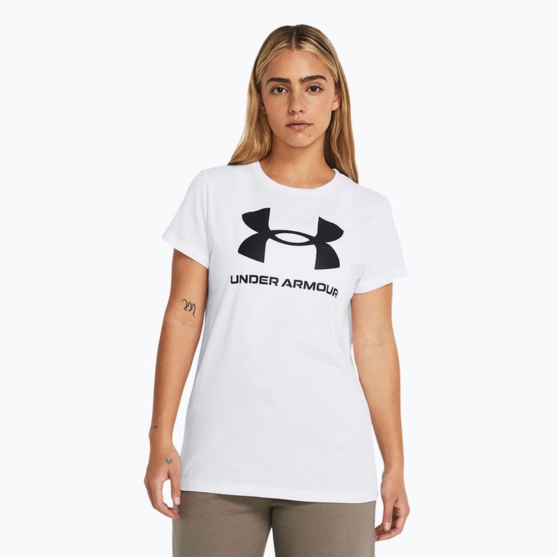 Koszulka damska Under Armour Rival Logo white/black