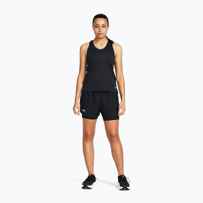 Spodenki do biegania damskie Under Armour Fly By 2in1 black/black/reflective 2