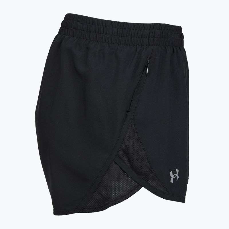 Spodenki do biegania damskie Under Armour Fly By 3" black/black/reflective 3