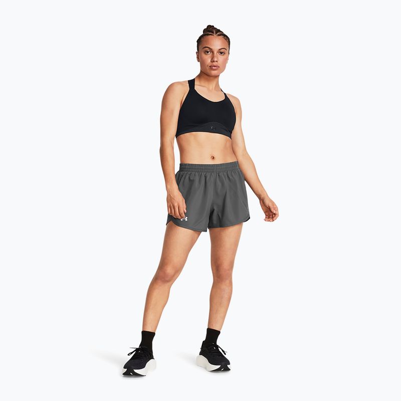 Spodenki do biegania damskie Under Armour Fly By 3" castlerock/castlerock/reflective 2