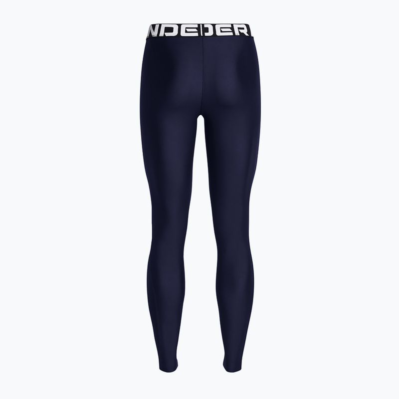 Legginsy damskie Under Armour HeatGear midnight navy/white 2