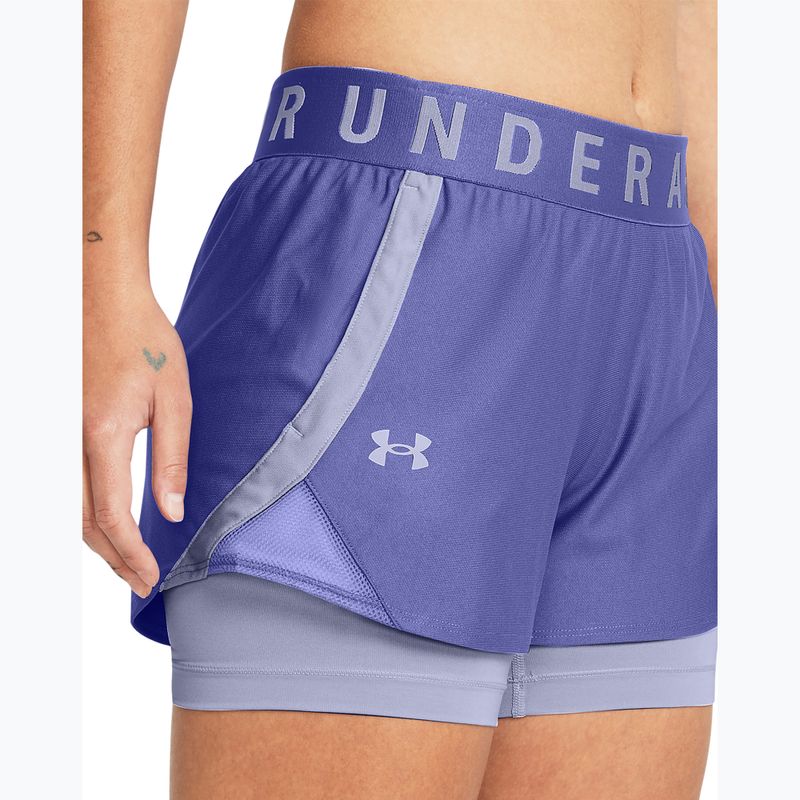 Spodenki treningowe damskie Under Armour Play Up 2-In-1 starlight/ celeste/celeste 4