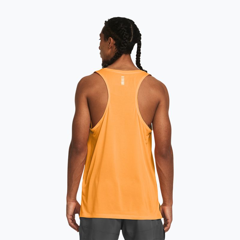Koszulka do biegania męska Under Armour Launch Singlet nova orange/reflective 2