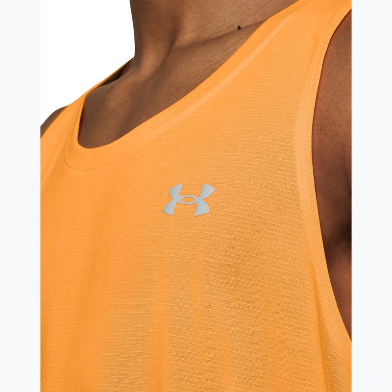 Koszulka do biegania męska Under Armour Launch Singlet nova orange/reflective 3