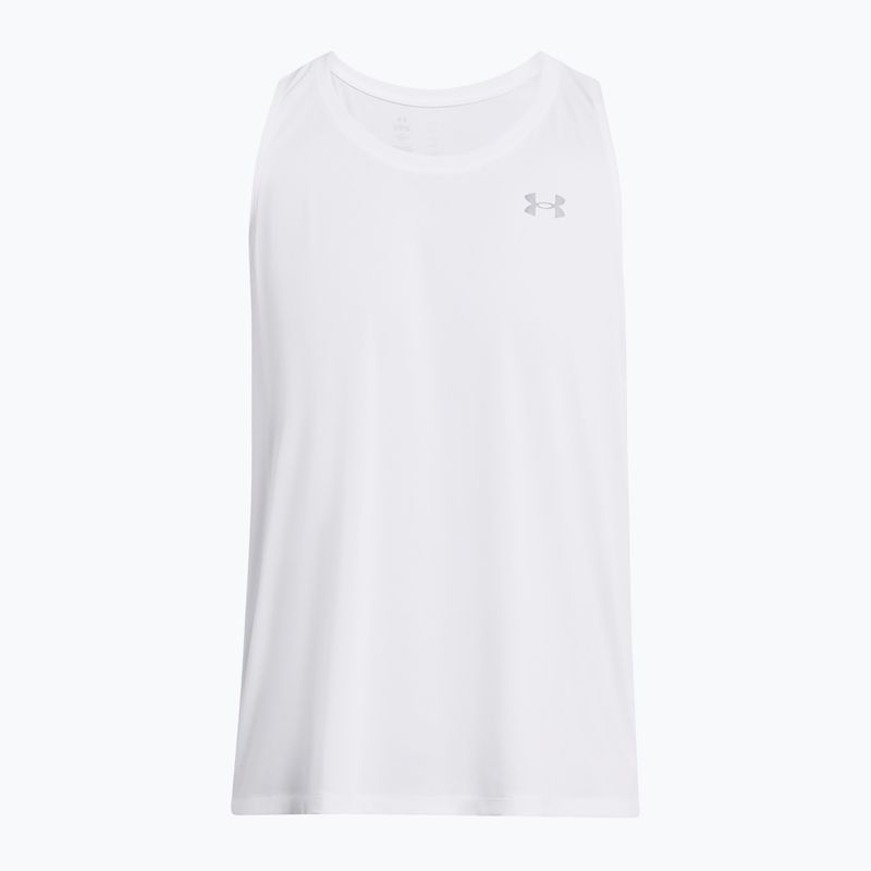 Koszulka do biegania męska Under Armour Launch Singlet white/reflective