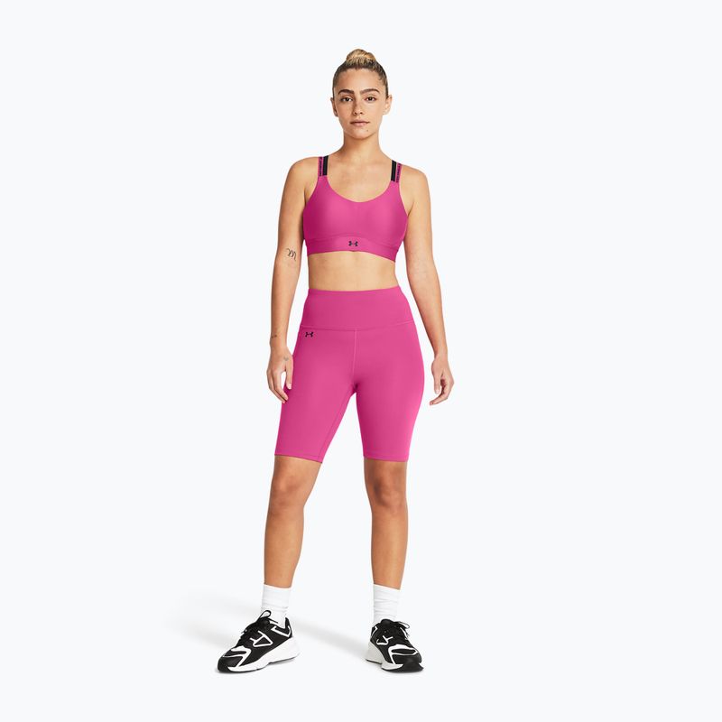 Spodenki treningowe damskie Under Armour Motion Bike Short astro pink/black 2