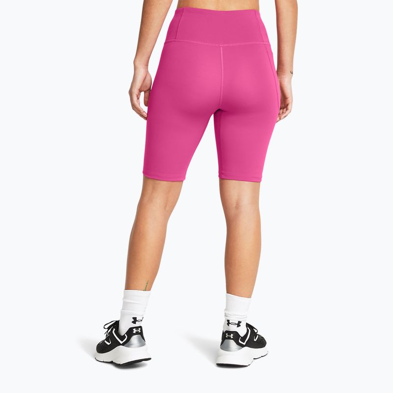 Spodenki treningowe damskie Under Armour Motion Bike Short astro pink/black 3
