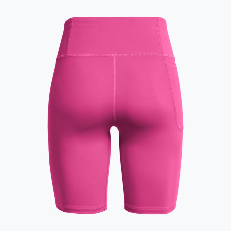 Spodenki treningowe damskie Under Armour Motion Bike Short astro pink/black 6