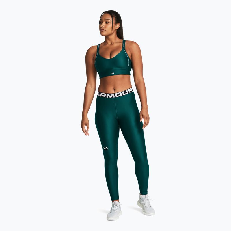 Legginsy treningowe damskie Under Armour HeatGear hydro teal/white 2