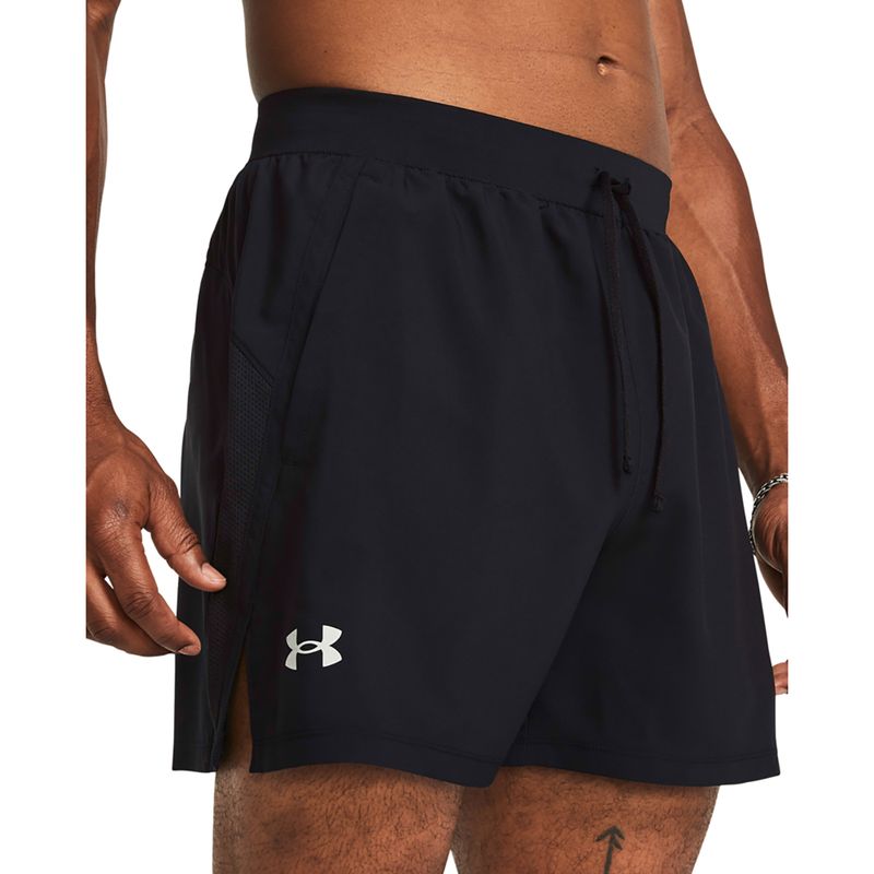 Spodenki do biegania męskie Under Armour Lanch 5" Unlined black / black / reflective 4