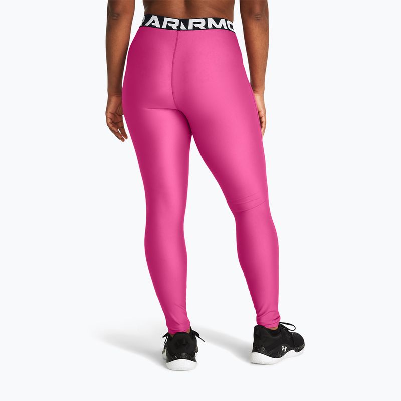 Legginsy treningowe damskie Under Armour HeatGear astro pink/black 3