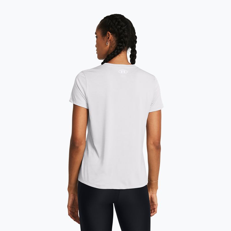 Koszulka treningowa damska Under Armour Tech V-Twist halo gray/white 2