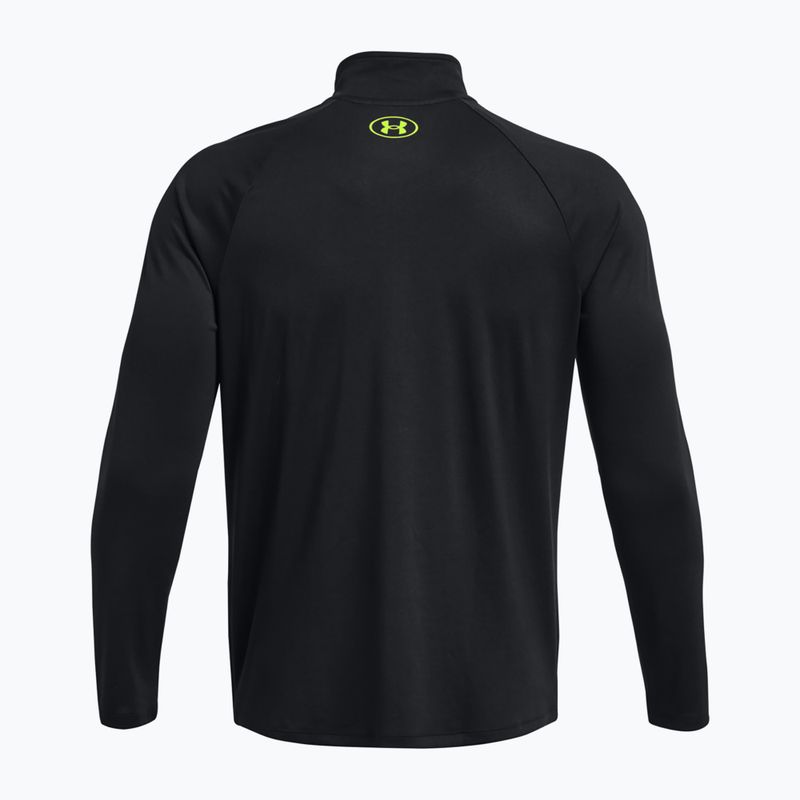 Bluza męska Under Armour Tech 2.0 1/2 Zip black/high vis yellow 5