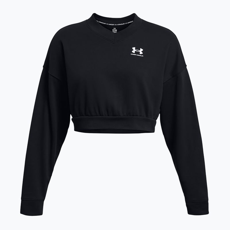 Bluza treningowa damska Under Armour Rival Terry Os Crop Crew black/white 3