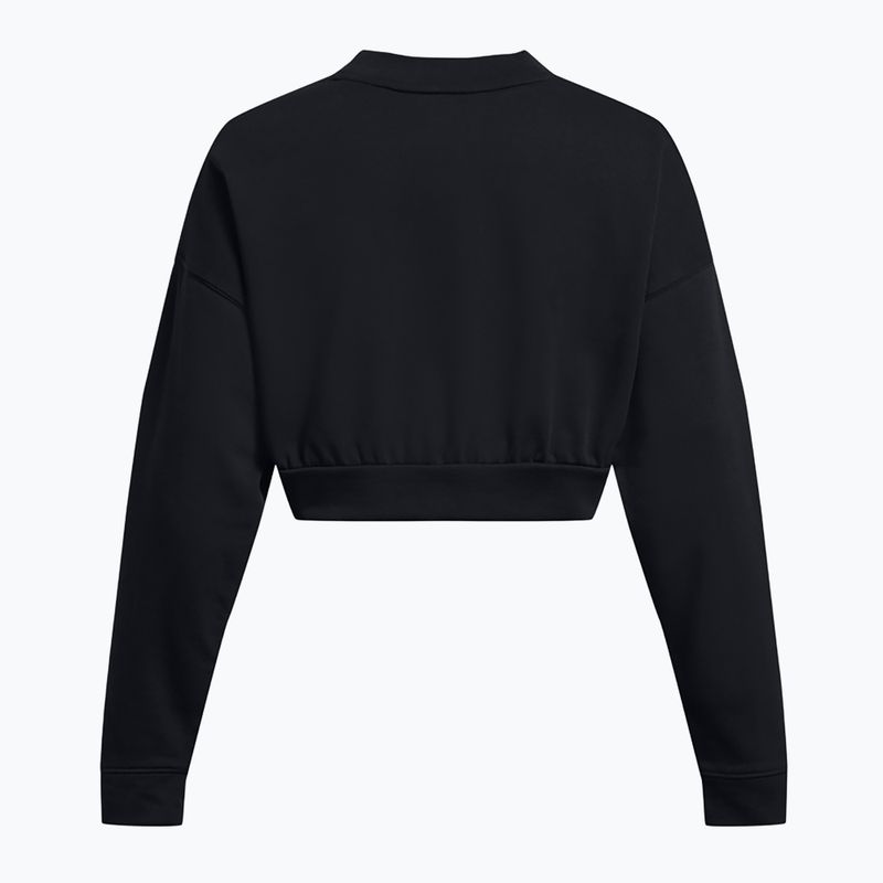 Bluza treningowa damska Under Armour Rival Terry Os Crop Crew black/white 4