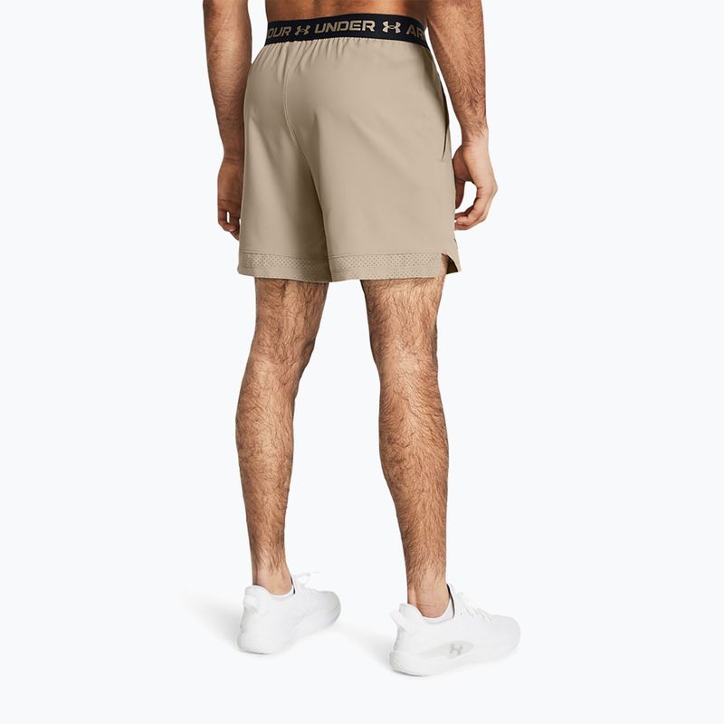 Spodenki treningowe męskie Under Armour UA Vanish Woven 6in timberwolf taupe/black 3