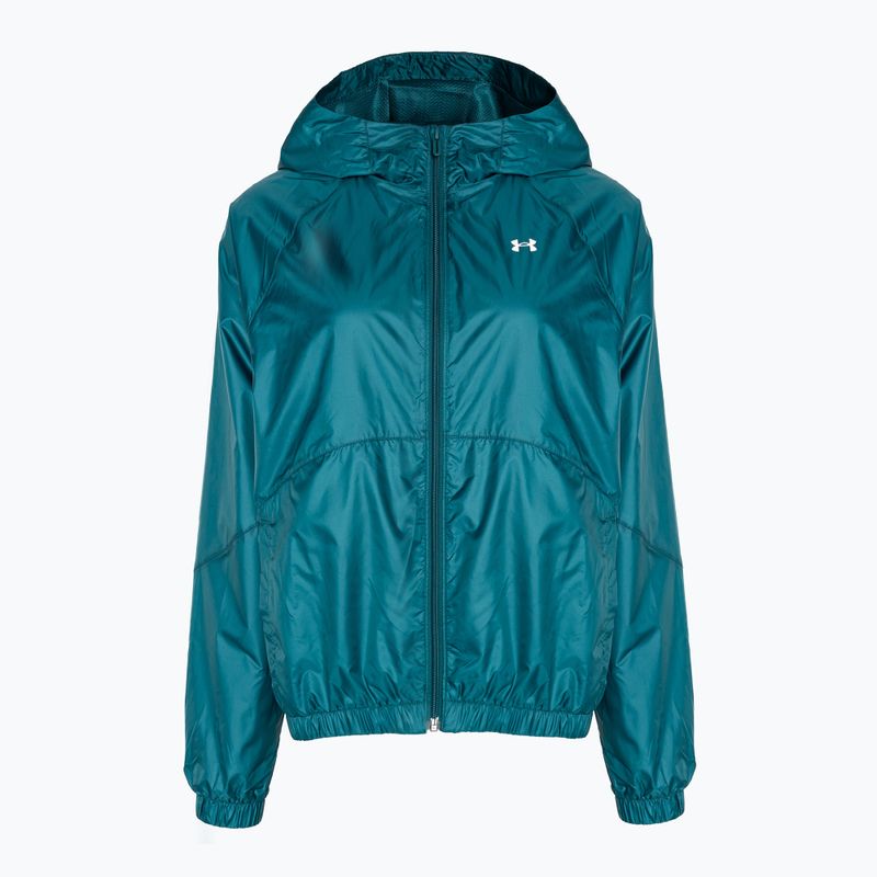 Kurtka przeciwwiatrowa damska Under Armour Sport Windbreaker hydro teal/white 3