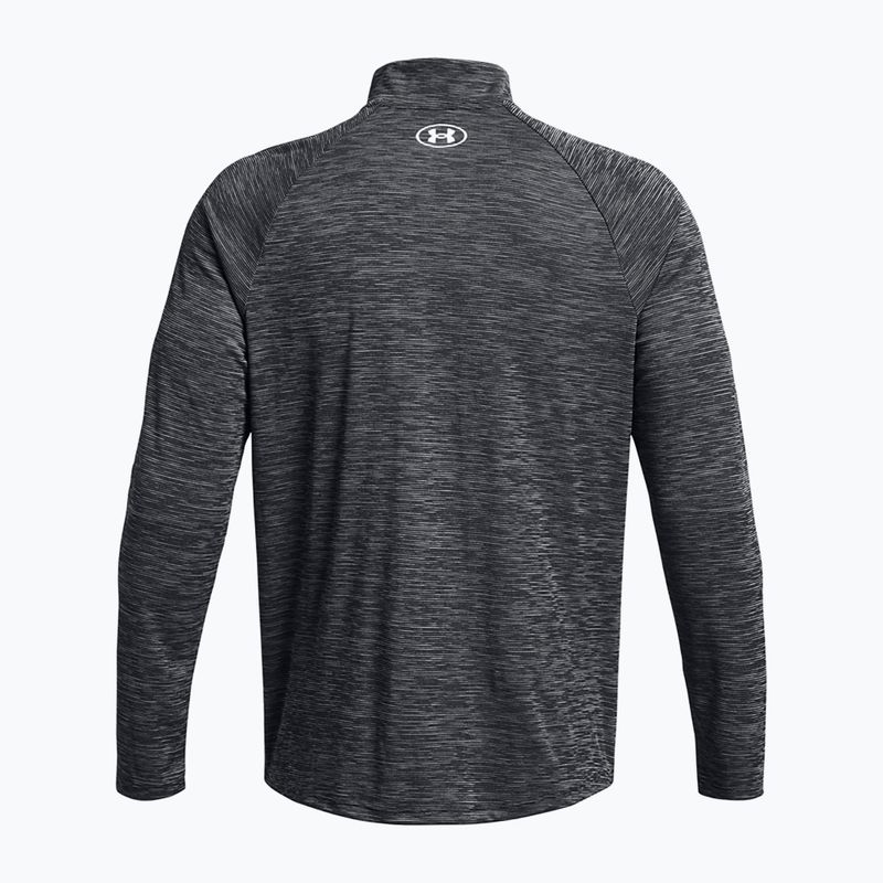Bluza męska Under Armour Tech Textured 1/2 Zip LS black/white 2