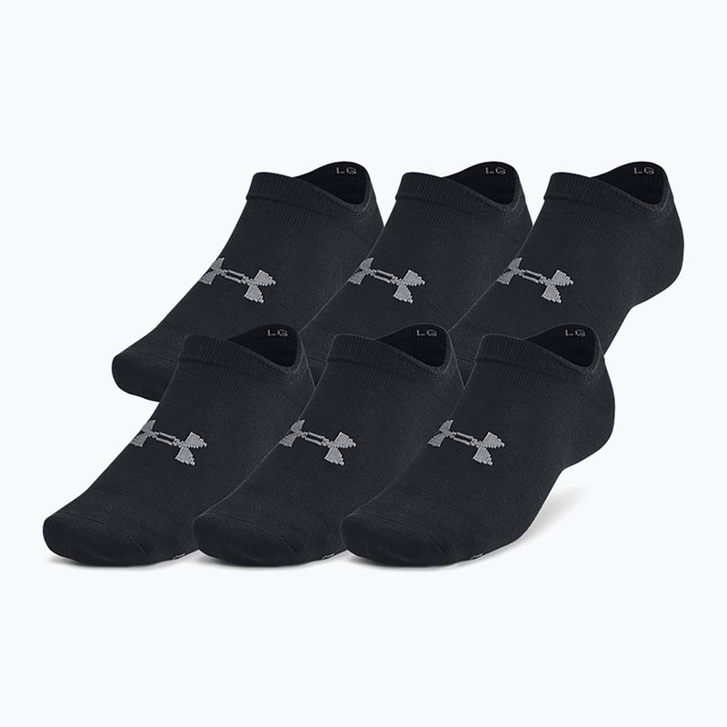 Skarpety Under Armour Essential No Show 6 par black/black/castlerock