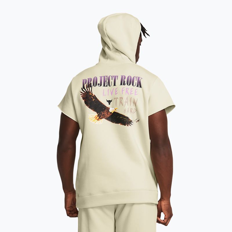 Bluza męska Under Armour Project Rock Q1 SS Icon Fleece Hoodie beige 2