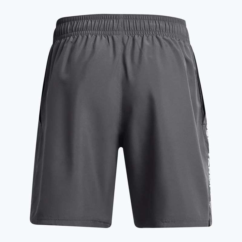Spodenki treningowe męskie Under Armour Woven Wordmark castlerock/white 6