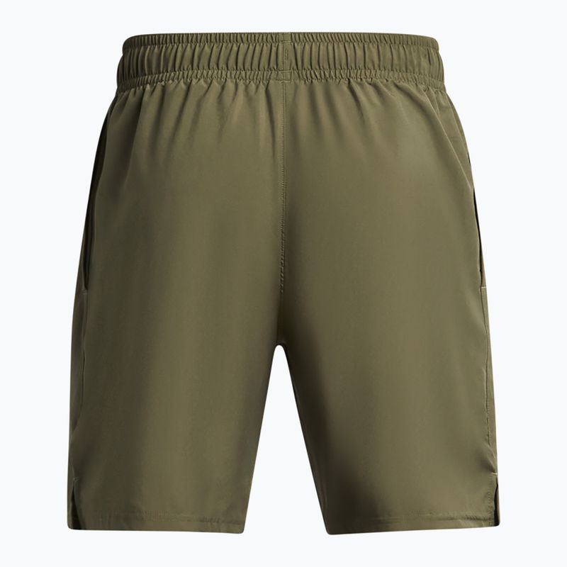 Spodenki treningowe męskie Under Armour Tech Woven Wordmark marine od green/black 2