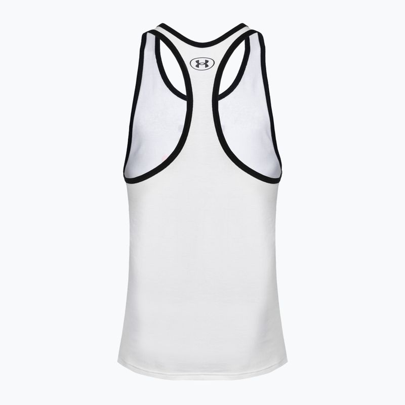 Koszulka treningowa męska Under Armour Project Rock Get To Work Tank white/black/phoenix fire 2