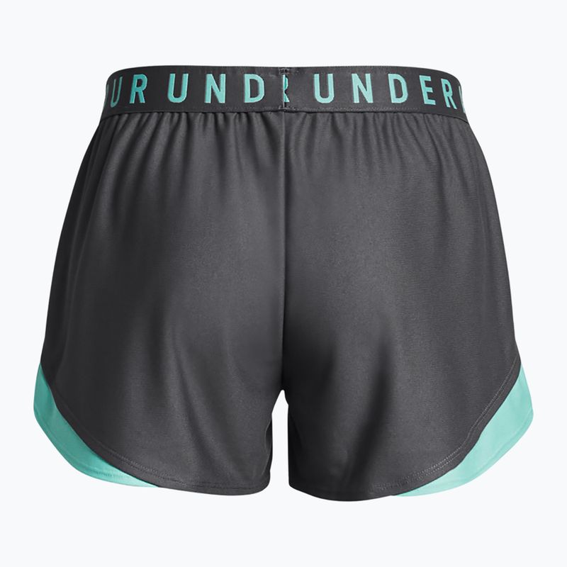 Spodenki damskie Under Armour Play Up 3.0 castlerock/radial turquoise/radial turquoise 6