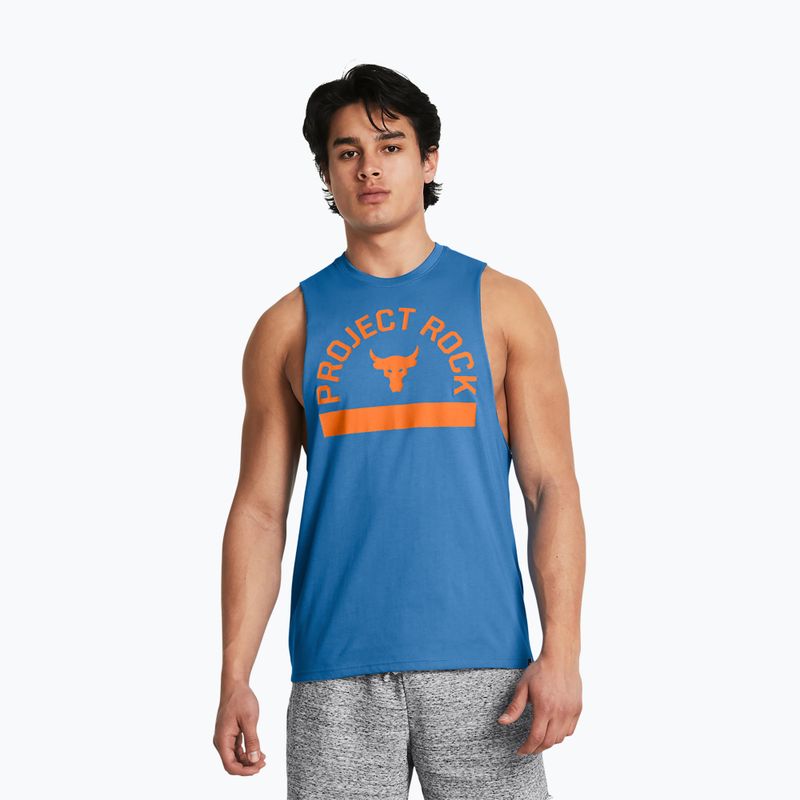 Koszulka treningowa męska Under Armour Project Rock Payoff Graphic viral blue/atomic/black