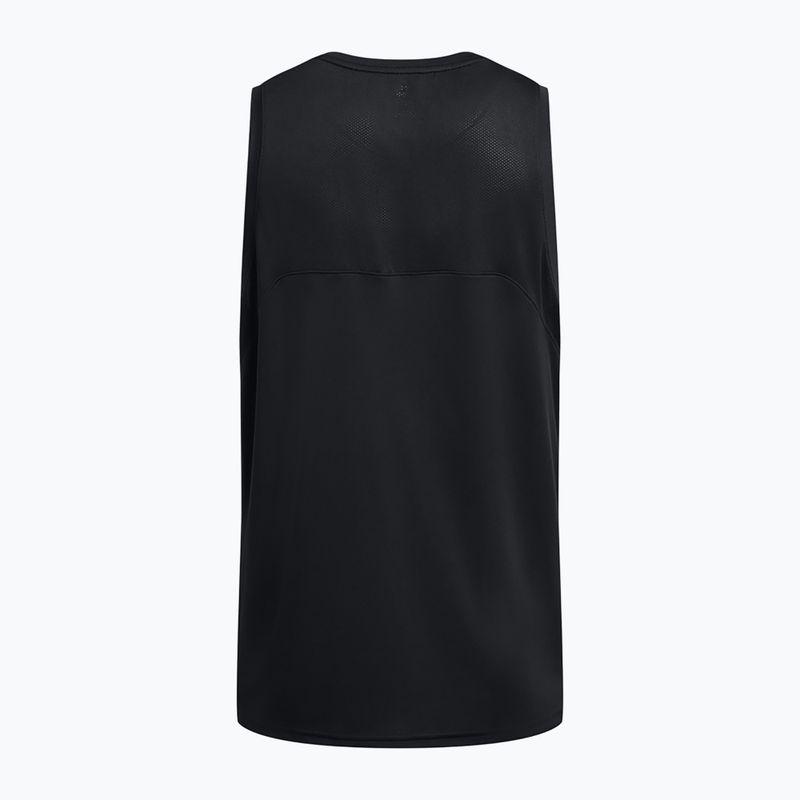 Koszulka koszykarska męska Under Armour Baseline Performance Tank black/black/white 2